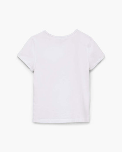 Charm Logo Shrunken Tee White