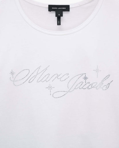 Charm Logo Shrunken Tee White