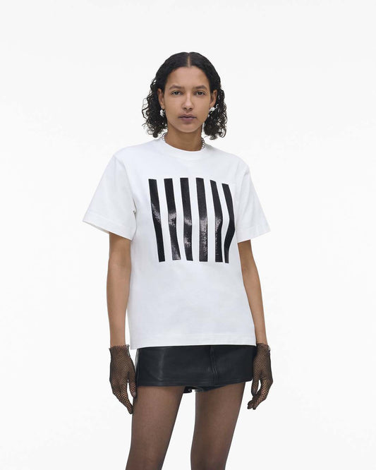 The Stripe Box Tee White