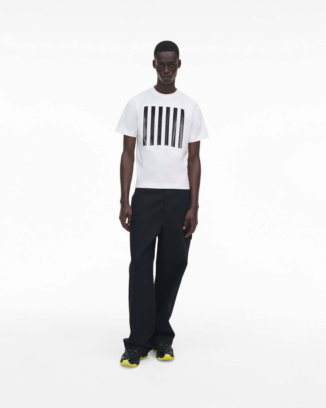 The Stripe Box Tee White