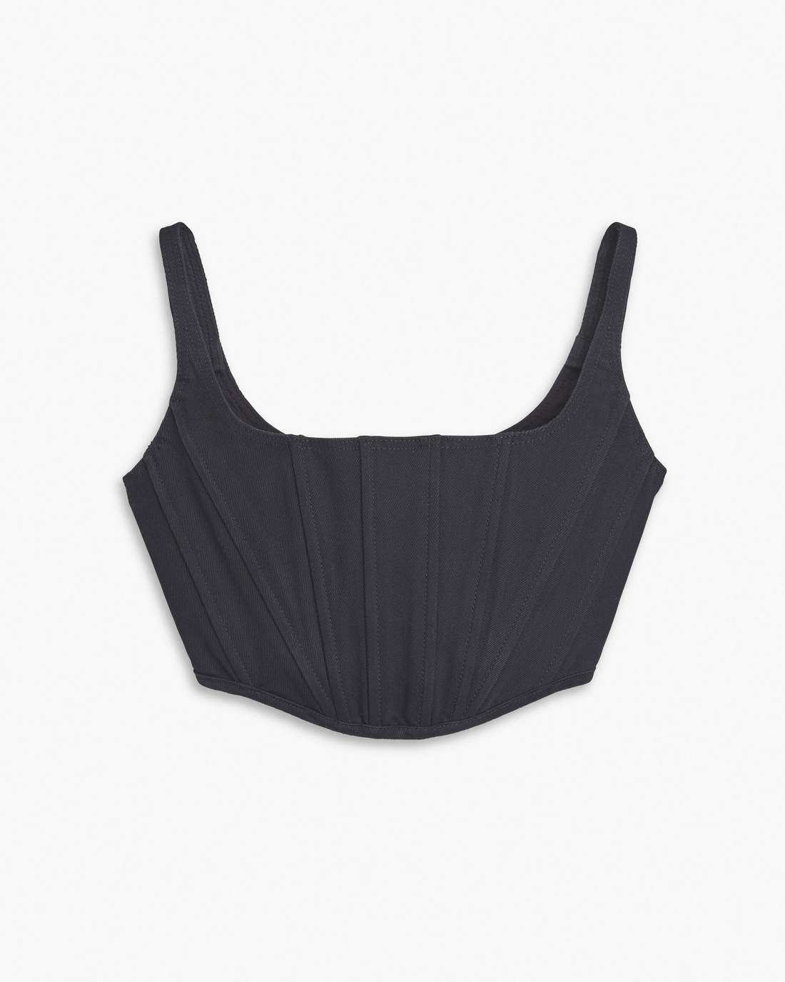The Denim Bustier Black