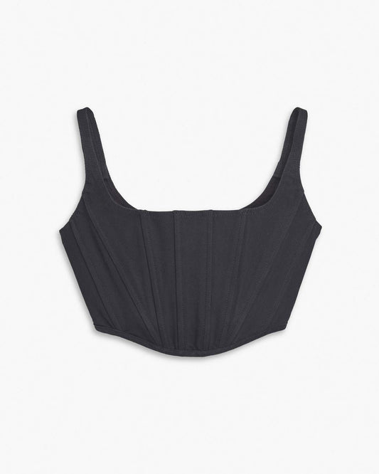 The Denim Bustier Black