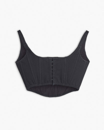The Denim Bustier Black