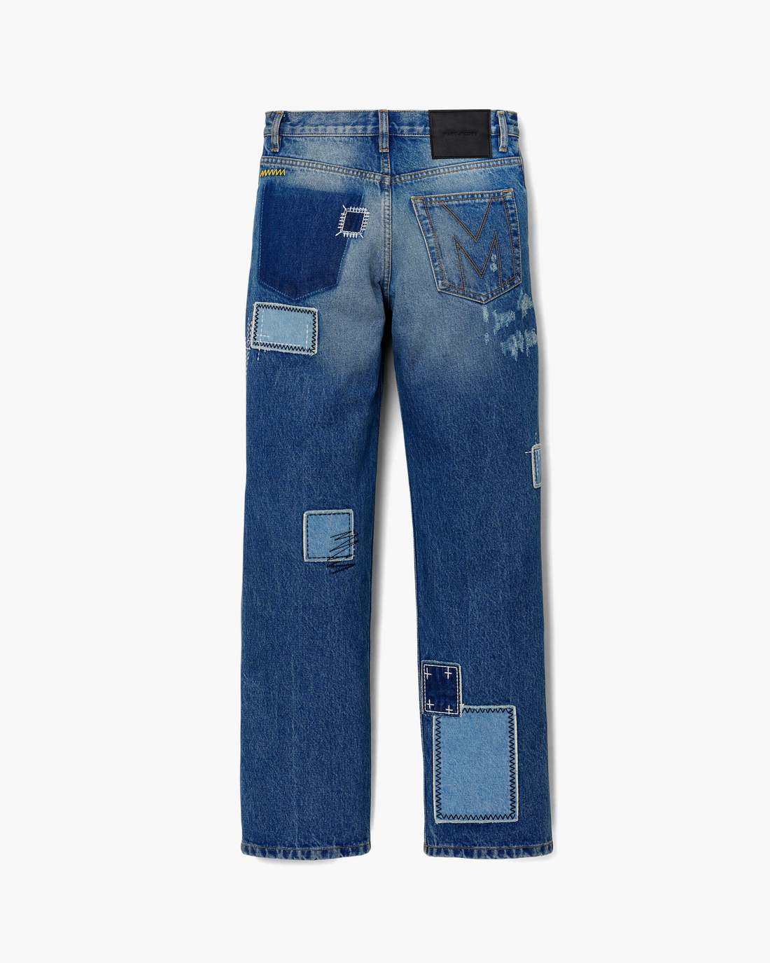 Patchwork Straight Jean Bright Indigo
