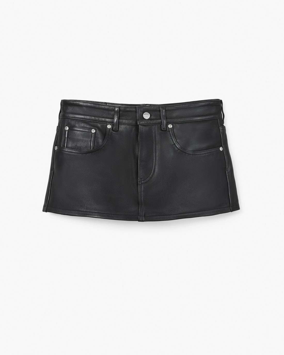 The Leather Skort Black