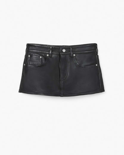 The Leather Skort Black