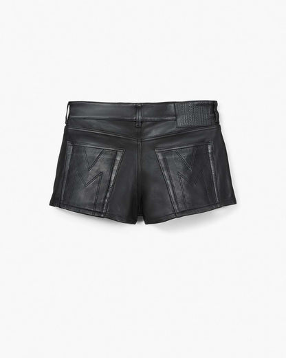 The Leather Skort Black