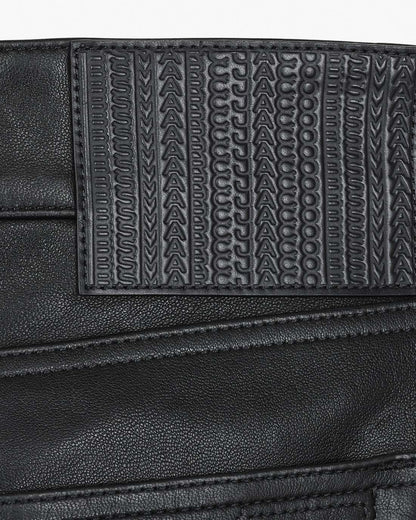 The Leather Skort Black