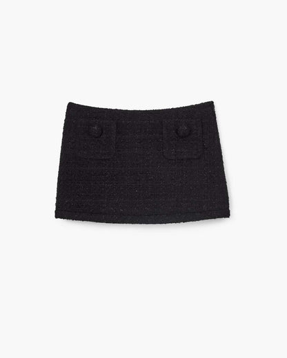 Tweed Mini Skirt Black