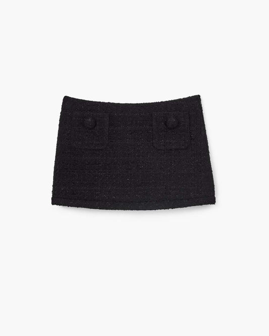 Tweed Mini Skirt Black