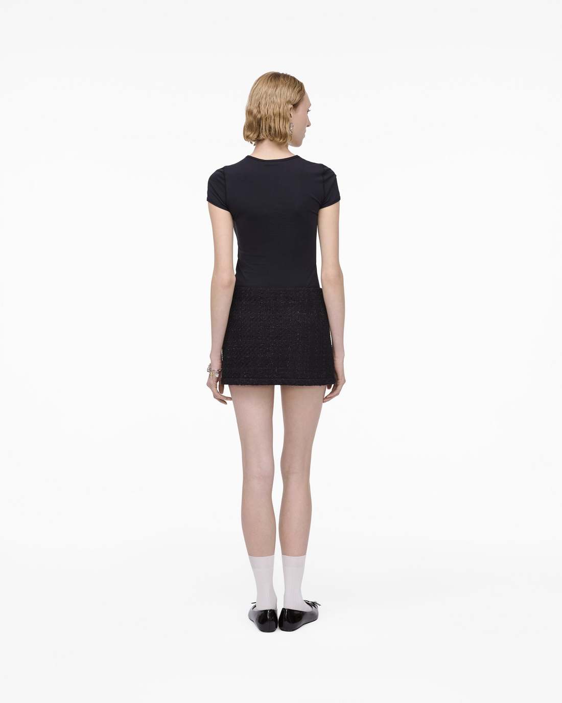 Tweed Mini Skirt Black