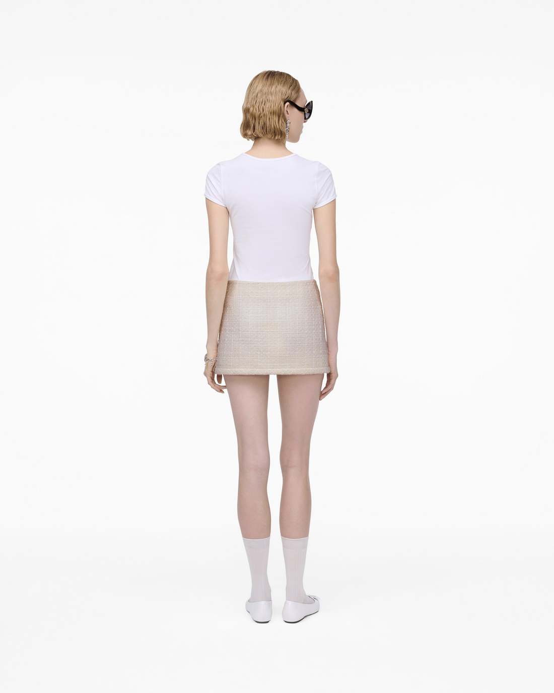 Tweed Mini Skirt Ivory