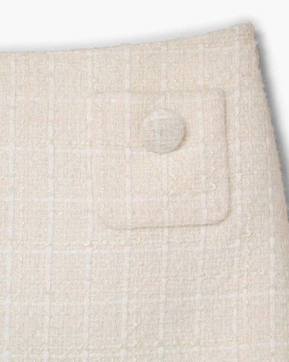 Tweed Mini Skirt Ivory