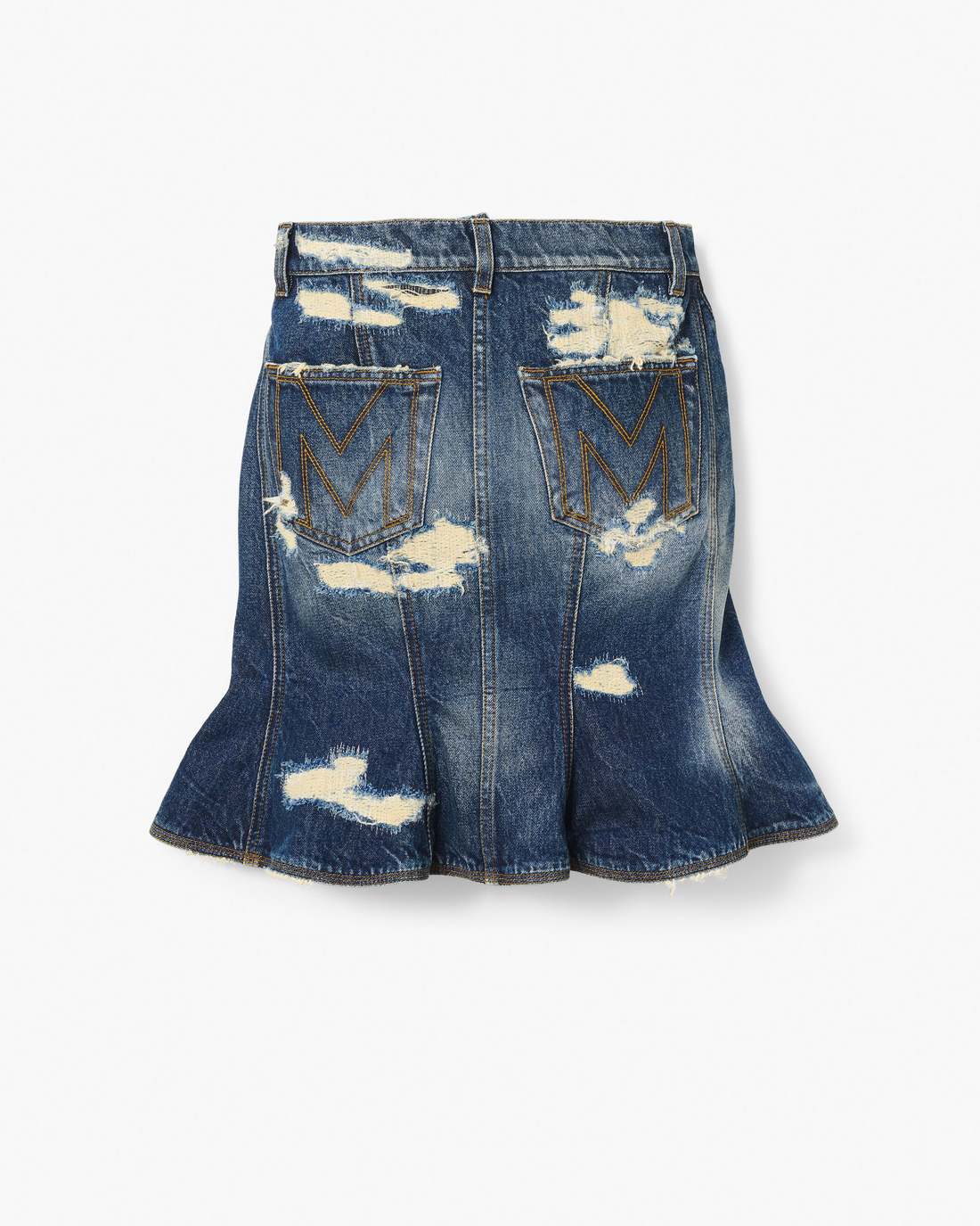 The Rip And Repair Fluted Mini Skirt Punk Indigo