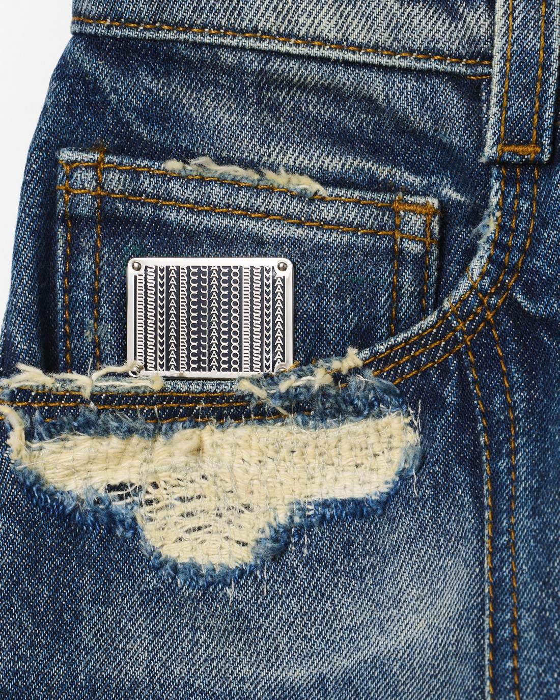 The Rip And Repair Fluted Mini Skirt Punk Indigo