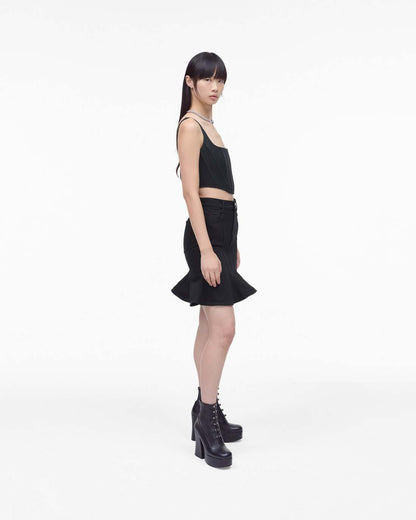 The Fluted Mini Skirt Black