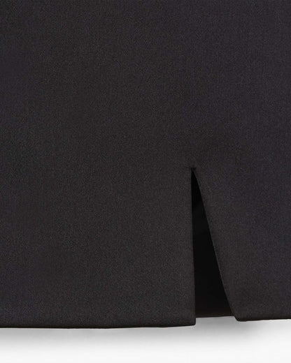 The Duchess Satin Skirt Black