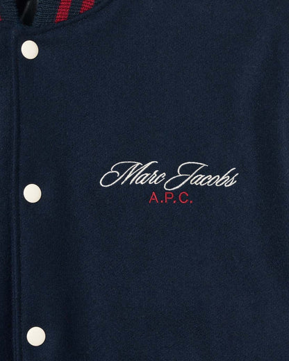 The A.P.C. X Marc Jacobs Varsity Jacket Dark Navy/White