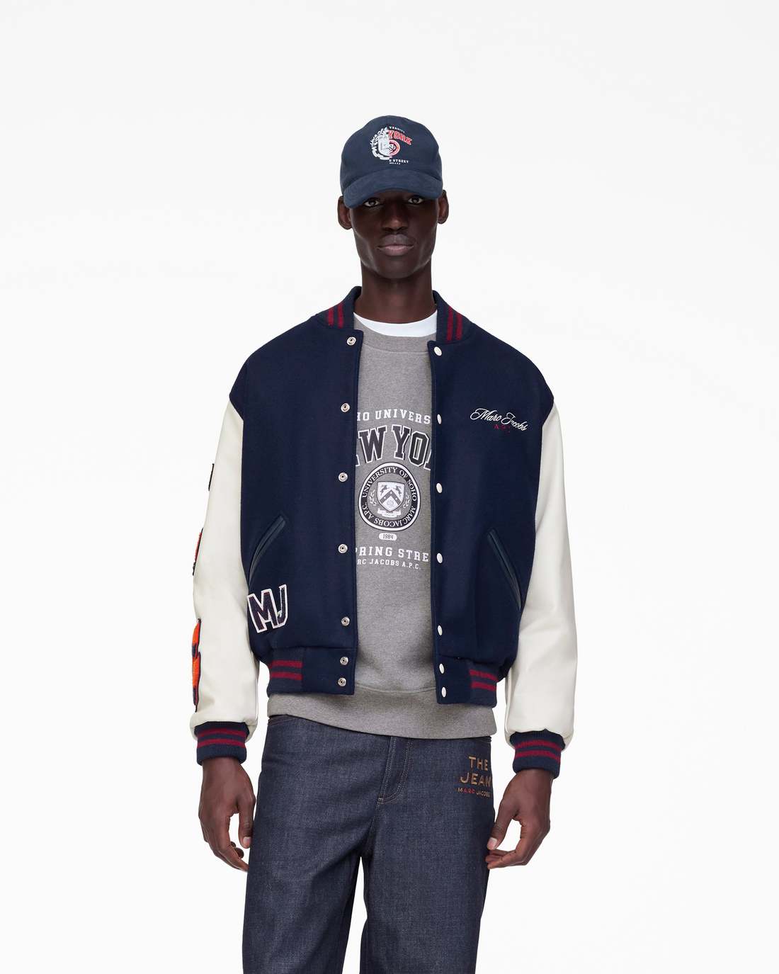 The A.P.C. X Marc Jacobs Varsity Jacket Dark Navy/White