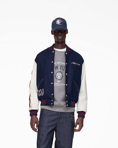 The A.P.C. X Marc Jacobs Varsity Jacket Dark Navy/White