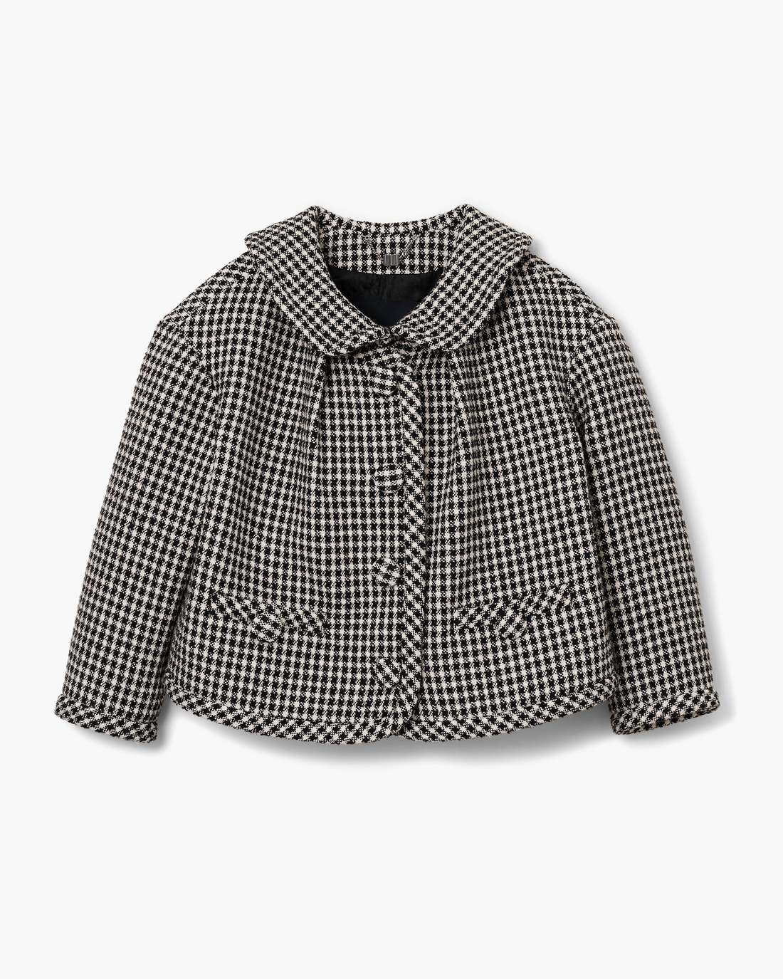 Gingham Tweed Jacket Black Multi