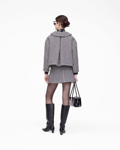 Gingham Tweed Jacket Black Multi