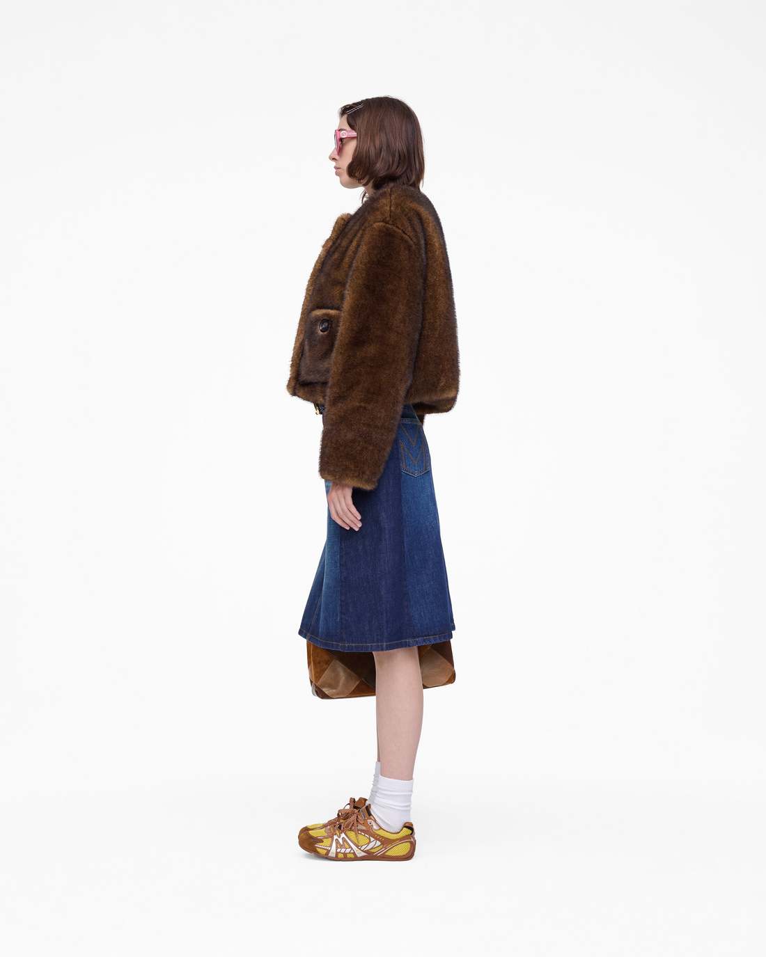 Teddy Cropped Jacket Ebony