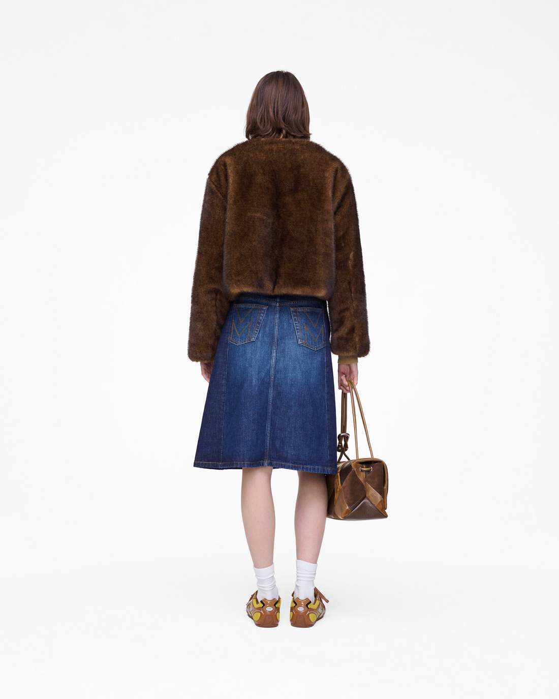 Teddy Cropped Jacket Ebony