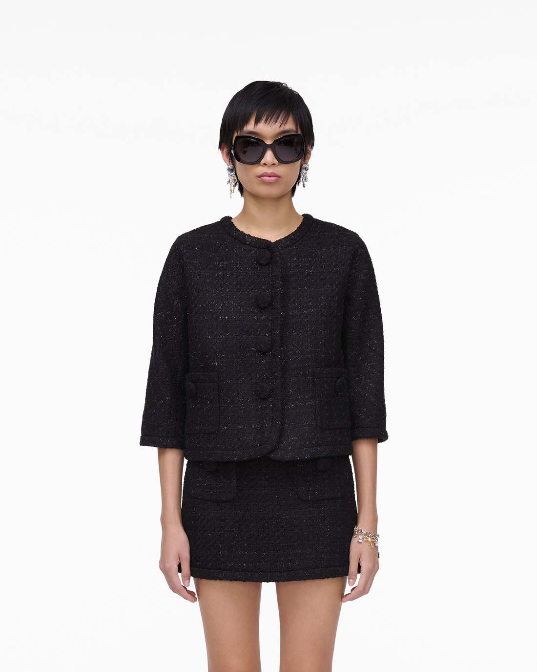 Tweed Backwards Lady Jacket Black