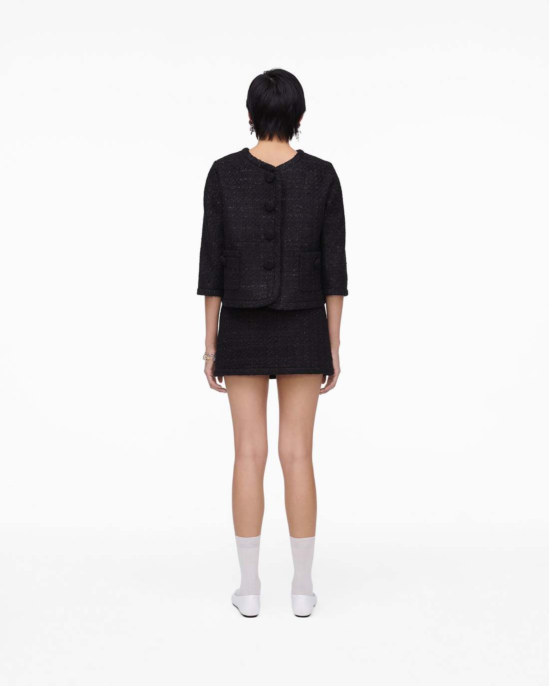 Tweed Backwards Lady Jacket Black