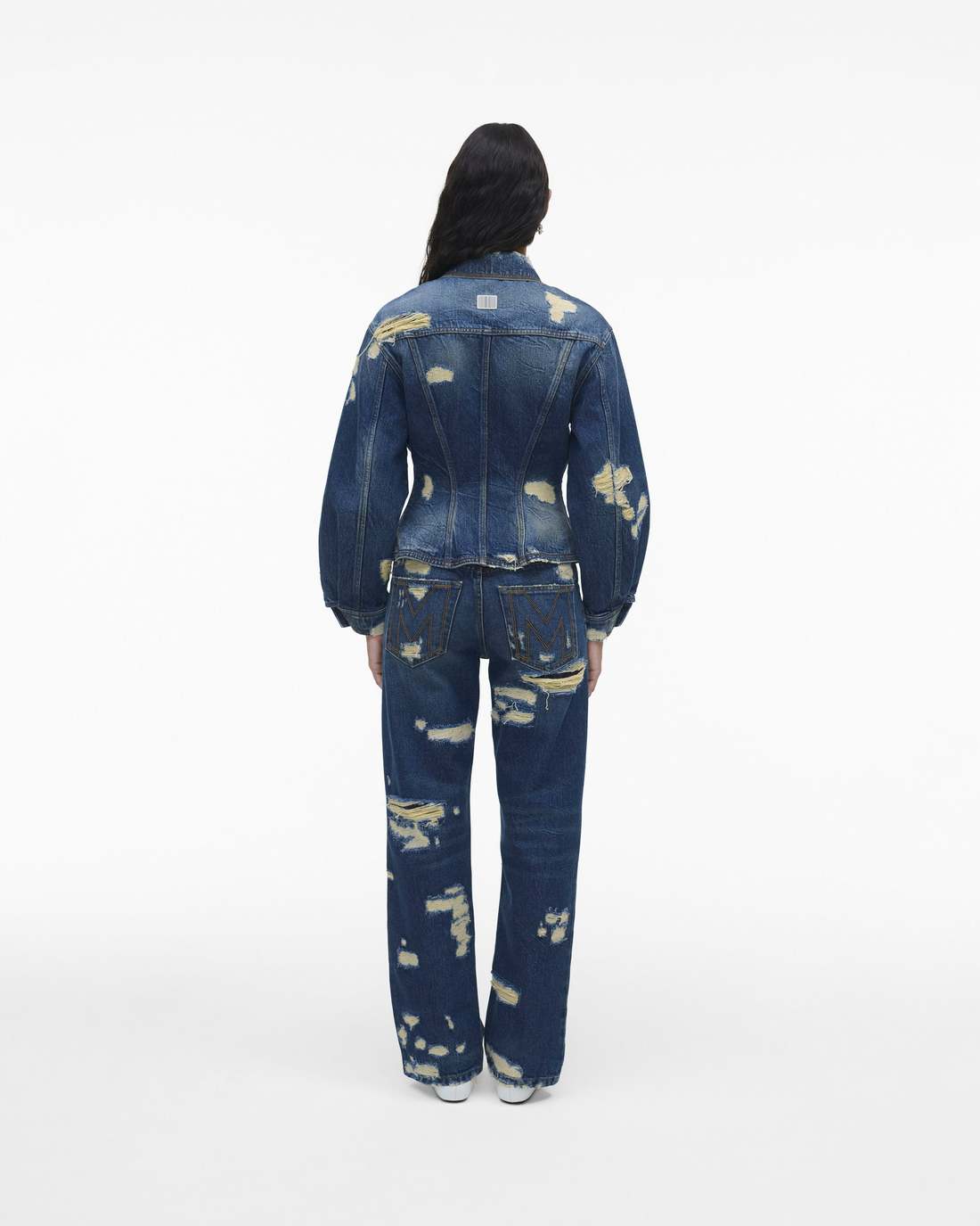 The Rip And Repair Fluted Denim Jacket Punk Indigo