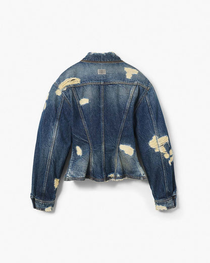 The Rip And Repair Fluted Denim Jacket Punk Indigo