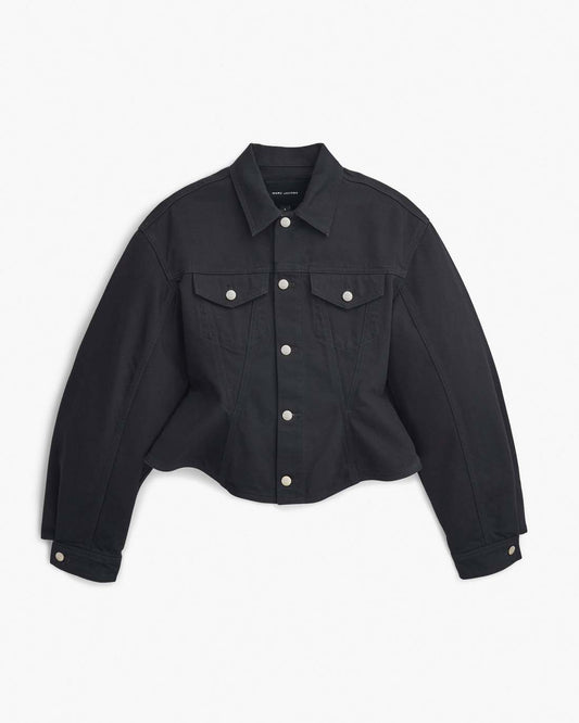 The Fluted Denim Jacket Black