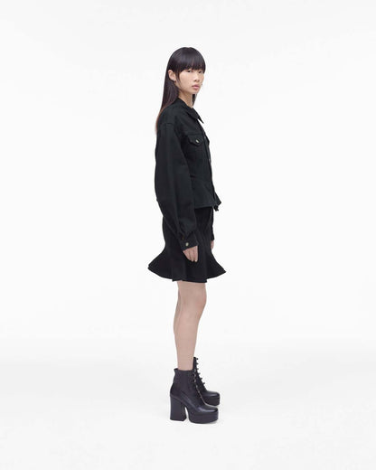 The Fluted Denim Jacket Black