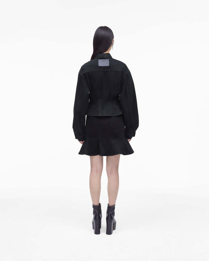 The Fluted Denim Jacket Black