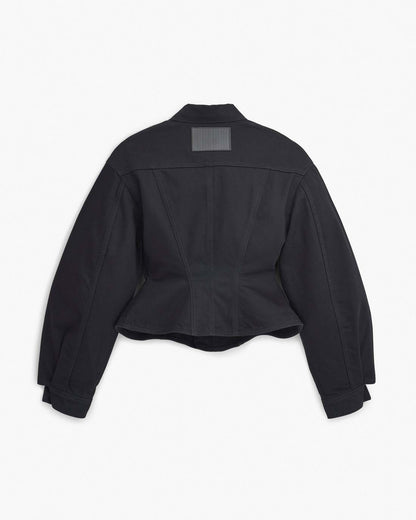 The Fluted Denim Jacket Black