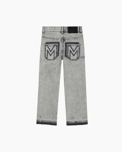 The Trompe Loeil Chain Jeans Black