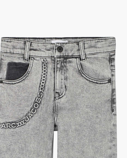The Trompe Loeil Chain Jeans Black